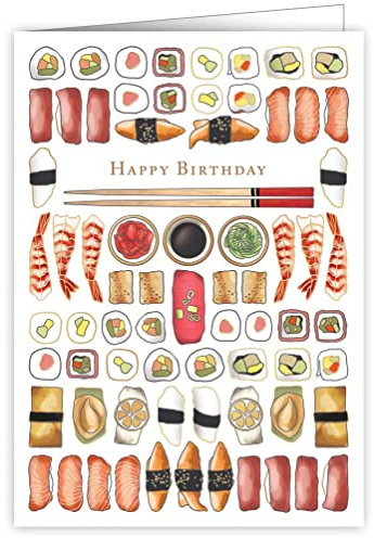 Quire Collections Karte Geburtstag Sushi Food Icons