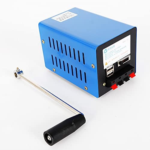 Generador de manivela, 20 W, 2000 rpm, generador de manivela manual, multifunción, portátil, generador de carga USB de alto rendimiento para comunicaciones de emergencia, turismo, corriente de