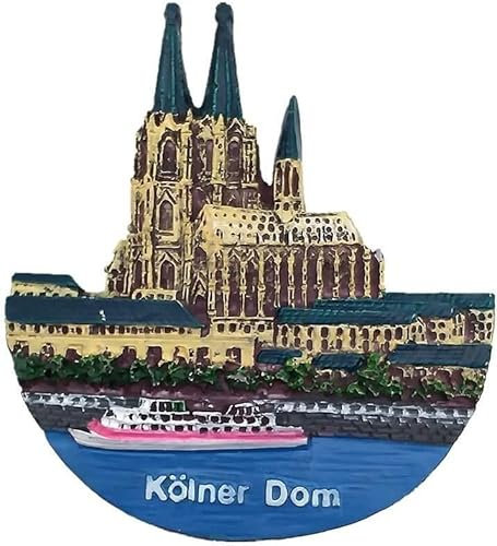 Kühlschrankmagnete, Kölner Dom Deutschland 3D-Kühlschrankmagnet Tourist Souvenir Geschenksammlung Heim & Küche Dekoration Magnetischer Aufkleber Kölner Kirche Deutschland Kühlschrankmagnet
