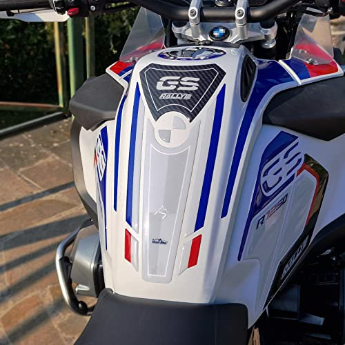 Resin Bike Adesivi Moto Compatibile con Bmw R 1250 GS Adventure Rallye 2021-2024. Protezione Paraserbatoio da Urti e Graffi. Adesivo 3D Resinato per Serbatoio Moto