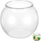 POPETPOP Round Fish Tank Fish Bowl Plastic Transparent Aquarium Small Tank Bowl for Betta Gold Plastic Tank