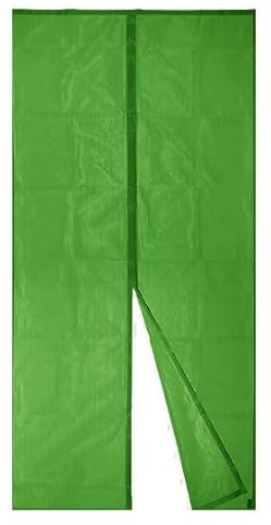 Russo Tessuti Tenda Zanzariera Magnetica Con Calamita Due pannelli Richiudibile Anti Insetti-Verde