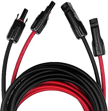 Offgridtec Solarkabel Verlängerungskabel PV-Stecker zu PV-Stecker 6mm², 10m rot/schwarz