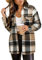 Timuspo Damen Karrierte Bluse Langarm Karo Flanell Hemden Button-down Hemdbluse für Alltag