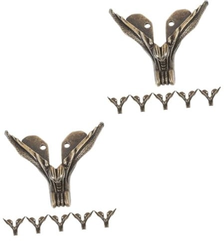 OSALADI 2sets 30x42mm Furniture Support Feet Zinc Alloy Shape Box Decoration Legs for Sofa Sturdy Furniture Accessories 6pcs*2