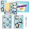 GROBRO7 4Pcs Pinguine Sticky Notes Kit mit Silikon-Gel-Stift, A5 niedliche Tier Notizbücher Cartoon Shape Self-Stick Memo Pads zurück zu Schule Geschenk für Kids Classmates Students Lehrer Bürobedarf