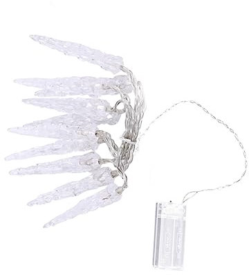 HOMSFOU Eiszapfen Dekorative Lichterketten Buntes Led-hängelicht Led Lichterkette Gastgeschenke Eiszapfen Lichter Außenlichterketten Party Lichter Weihnachtsdeko Weiß Zubehör Plastik Ohne