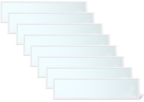 WSU Lights 8x LED Panel 120x30cm, Deckenleuchte, 3900lm, 6000K, 36W, inkl. Trafo, Rasterleuchten, Einlegeleuchte, Büroleuchten (6000K, 8 Stück)
