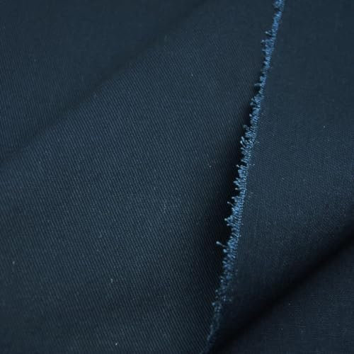 Textrend Jeansstoff Meterware - Haltbares Material - 100% Baumwolle - Kleidung - Heimtextilien - Stoffe Meterware - Textilien 1x1.5m (Marineblau)