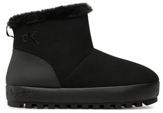 Calvin Klein Damen Mid Boot Stiefel Home Slipper Hausschuhe, Schwarz (Triple Black), 37