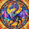 DOMROM Bunter Drache Diamond Painting Kits Erwachsene, 5D Diamant Painting Bilder, DIY Diamond Art Painting Kit Full Drill Gem Digitales Diamant Gemälde Stickerei für Gift Home Wall Decoration 30x30cm