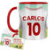 Kembilove Taza Personalizada de Fútbol | Regalo Original Sevilla | Para Niños | Día del Padre | Tazas de Desayuno Personalizadas