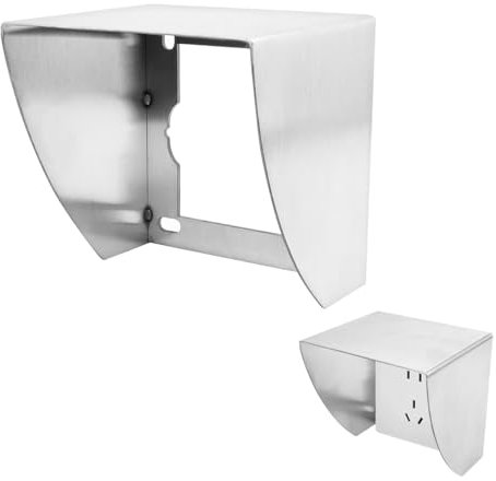 FERCAISH 1 Piece Socket Rain Cover Stainless Steel Outdoor Switch Metal Protective Case Outdoor Socket Waterproof Socket Protection Cover for Bathroom Toilet Outdoor