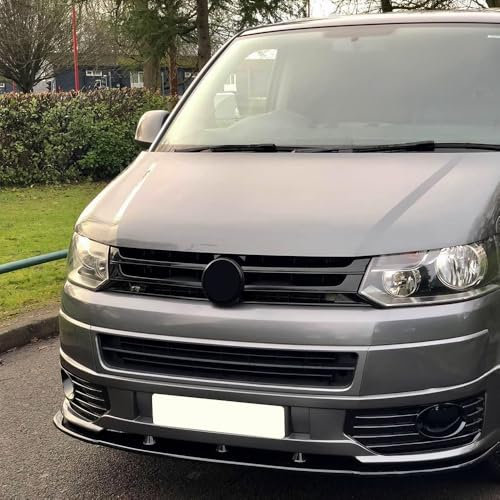 Frontlippe Frontspoiler kompatibel mit VW Transporter T5.1 Sportline 2010-2015 mit ABE TÜV Schwarz Glänzend