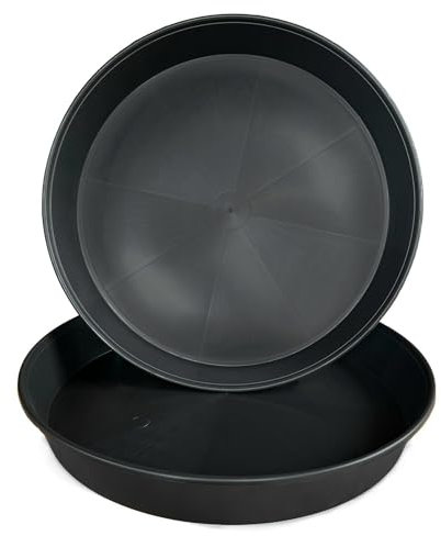 Growcery Plant Pot Saucers 30cm 35cm 40cm 45cm, plant trays for pots, drip tray, flower pot saucers, heavy duty plant pot trays, watering trays for plants (45CM, 2, Package Quantity)