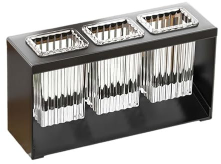 Sharplace Porta Utensilios, Porta Palillos, Escurridor de Cubiertos, Utensilios Multiusos, Porta Cubiertos, Caja Organizadora de Utensilios de Cocina para Tened, Negro, Individual