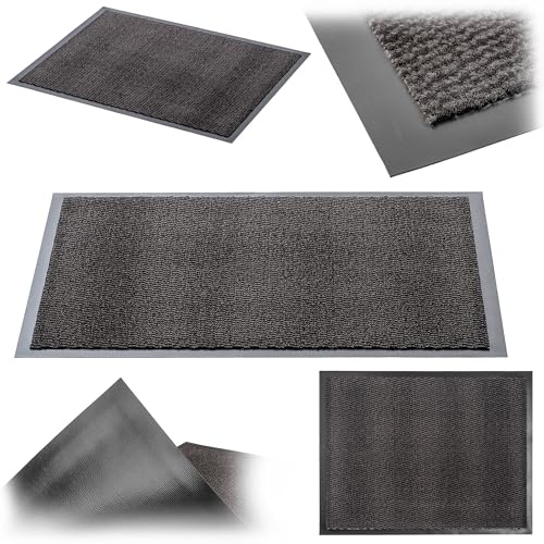 KADAX rutschfeste Schmutzfangmatte, Türmatte für den Innen- und Außenbereich, Fußmatte für Eingangsbereiche und Haustüren (Anthrazit, 120x180 cm)