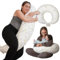 DancesCat Kühlung XXL Stillkissen,Einstellbar Lagerungskissen,Schwangerschaftskissen für Baby und Erwachsene,Seitenschläferkissen mit Waschbarem 100% Baumwolle Bezug,Babynestchen