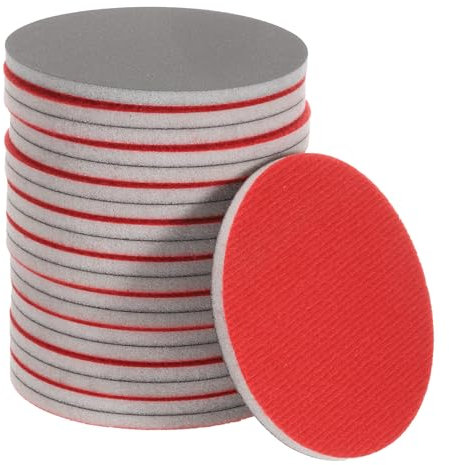 QUARKZMAN 20Pcs 3000 Grains Disque de Ponçage en Éponge 4 Crochet et Boucle Disque de Ponçage Éponge pour Ponceuse Orbitale, Tampon Éponge à Usage Humide/Sec pour Voiture, Bois, Métal