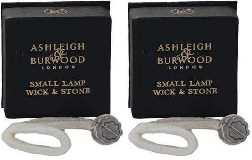 Ashleigh & Burwood - Replacement Boxed Natural Cotton Wick for Small Fragrance Lamp - PFL20 - Unscented - Catalytic Stone/Wick Assembly - Air Purifying - 300+ Uses or 700+ Hours (Pack of 2)