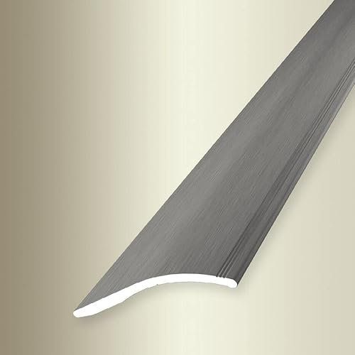 PROVISTON - Profilé d'ajustement - Largeur : 40 mm - Hauteur : 0-18 mm - Longueur : 2700 mm - Aluminium anodisé - Rampe - Acier inoxydable - Autocollant