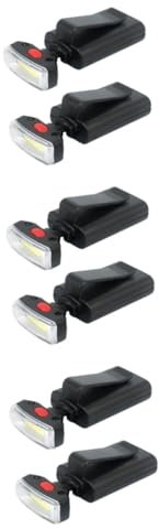POPETPOP 6stücke Tragbare Clip Taschenlampe Für Baseballmützen Einstellbare Flutlichtfunktion Für Camping Angeln Wandern Und Mehr Schwarz Ohne Batterie
