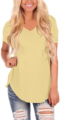 Camicie Donna Offerta Camicia con Collo Alto Donna Blusa Verde Maniche Lunghe Fucsia Elegante Rosso Scuro Magliette Bianche Basic Maglietta Corta Cotone Maglia Corte Lavoro Magenta Mezza Manica