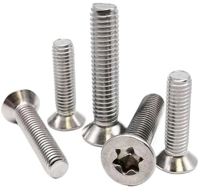 AYAZER Kit Surtido de Tornillos de Cabeza Plana Torx de Acero Inoxidable de Grado Marino 316 A4, 5/10/50 Piezas M3-M12 GB2673, Juego de Pernos avellanados(30mm,M8 5pcs)