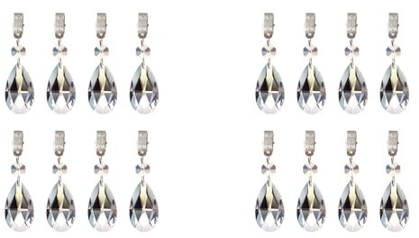 Goufride 16 StüCk Tischdeckenbeschwerer, Schwere Kristall-Tischdeckenbeschwerer, HerzföRmige AufhäNger, AnhäNger für Tischdecken im Freien