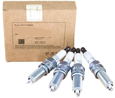 Zündkerze 4/20/40 Stück 18846-10060 SILZKR6B10E Iridium-Zündkerze/Passend for Hyundai I30 IX35 IX40 / Passend for Kia Rio Soul Accent Veloster Solaris 1884610060(4PCS(Brown))
