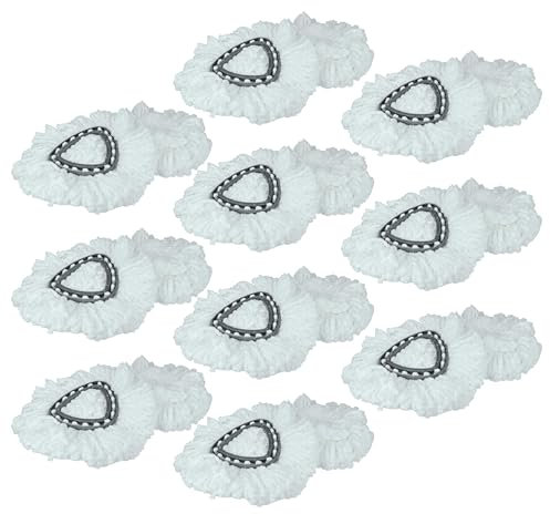 vhbw 20x Testina pulente Compatibile con Vileda Easy Wring & Clean, Turbo Easy Wring mocio, lavapavimenti - Microfibra, Nero/Bianco