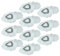 vhbw 20x Cabezal fregona Compatible con Vileda Easy Wring & Clean, Turbo Easy Wring fregona - Repuesto, Microfibra, Negro/Blanco