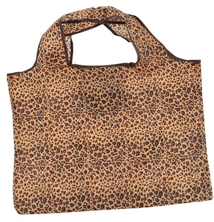 Luxshiny Leoparden Einkaufstasche Große Wiederverwendbare Umhängetasche aus 210D Oxford Stoff Tragetasche für Damen Faltbar und Waschbar für Einkaufen Strand und Reisen