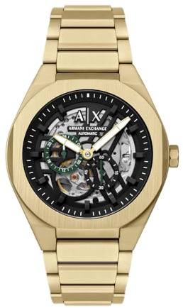 Armani Exchange Men's 44MM Gold-Tone Stainless Steel Watch, AX4194