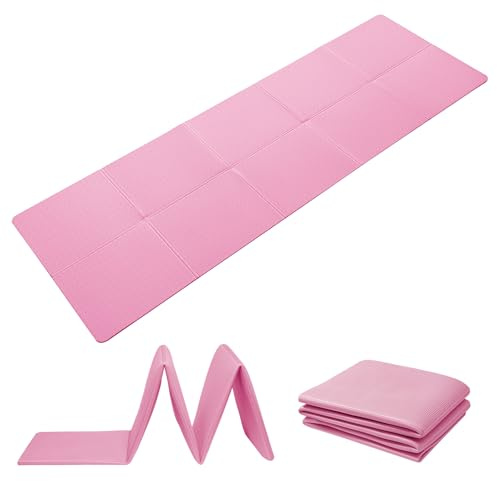 Narwhal Klappbare Yogamatte Rutschfest Tragbare Geeignet Als Gymnastikmatte Pilates Matte Fitnessmatte 183 x 61 x 0,6 cm (Rosa, 183 x 61 x 0.6 cm)