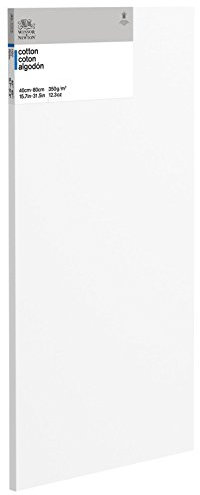 Winsor & Newton 6201070 - Keilrahmen Classic 3-fach grundiert 350 g/m², Leistendicke 19 mm, Baumwolle - 40 x 80 cm