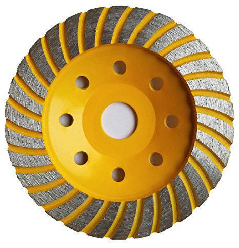 APLUS Grinding Wheel, Turbo Diamond Cup, 5'' (125mm) Angle Grinder Disc for : Concrete, Marble, Granite, Natural Stone, Cement