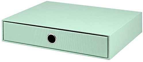 Rössler Papier 1524452650 - S.O.H.O. Schubladenbox für DIN A4, mit Griffloch, Mint, 343 x 250 x 65 mm, 1 Stück