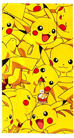 Pokemon Boom Pikachu Handtuch, Baumwolle, gelb, 140 x 70 x 2 cm