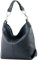 modamoda de T168 Damen Leder Schultertasche Henkeltasche Medium handmade in Italy, Farbe:Dunkelblau