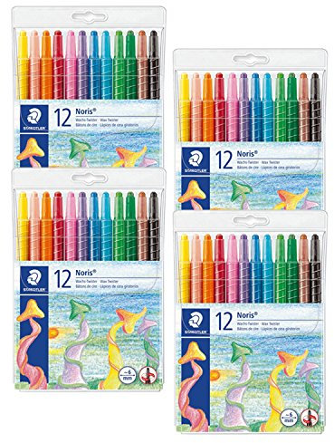 Staedtler 221 NWP12 - Noris Club Wachs-Twister, Wachs-Malstifte, (12 brillante Farben) (4)