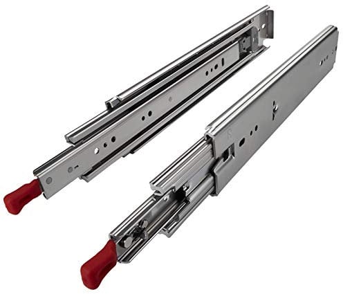 Junker 1 Paar Schwerlastauszüge KV1-250-H76-L305-LC 305 mm (12) mit Lock-in/out Einrastfunktion Schwerlast-Vollauszug belastbar bis 250 Kg