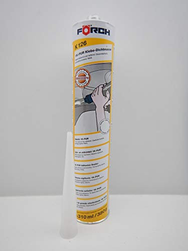 FORCH Klebe - DICHTMASSE 1K PUR K126 WEIß KLEBER ABDICHTEN Spoiler SCHWELLER (1)