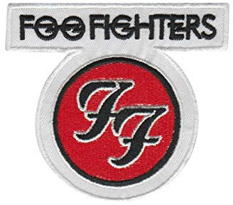 Foo Fighters Us Rockband Silver Aufnäher Besticktes Patch zum Aufbügeln Applique