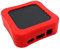 Colorful TV-Box Schutzhülle für Apple TV 4K 5th 2021 Full Cover, Stoßfeste, rutschfeste Staubdicht Silikon-Fernbedienung Anti-Sweat Schutzhülle (Rot)