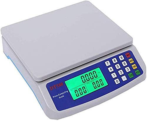 MFLASMF Electronic Scales Precision 0.5G Platform Scale ABS Plastic Digital Kitchen Scales With LCD Display For Weighing Various Vegetables Miscellaneous Grains (Color : White, Size : 30kg