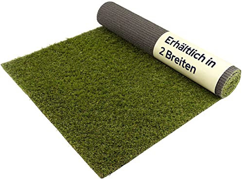 Primaflor Kunstrasen - KORSIKA, 4,00m x 6,00m, 30 mm Hoch, Viele Größen, UV-Stabil, Wasserdurchlässiger, Rasenteppich, Outdoor Bodenbelag, Kunstgras für Garten, Terrasse und Balkon