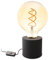 SSC-LUXon NAMBI Tischlampe Vintage schwarz inkl. Filament E27 LED Birne warmweiß - Nachttischlampe mit Kabel und Schalter