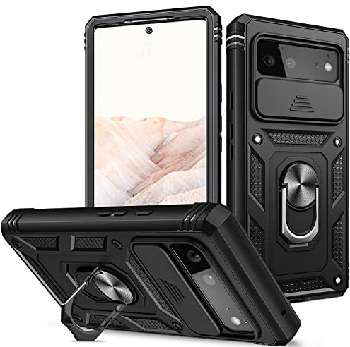 DAWEIXEAU für Google Pixel 6 Hülle,Kameraschutz Handyhülle Drop Resistance Handys Schutzhülle für Google Pixel 6 (Schwarz)