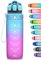 Niggeey Borraccia Sportiva Da 1 Litro/700ml/500ml, Bottiglia Sportiva con Indicatore del Tempo e Scala, 1 clic Aperto, Adatto per Palestra, Yoga, Corsa, Bicicletta, Campeggio e Vita Familiare